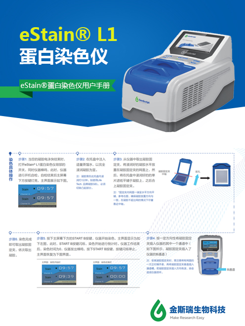 eStain® L1蛋白染色仪快速说明卡