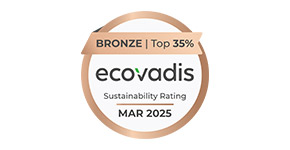 获得EcoVadis铜牌评级，在所有参评公司中排名前17%