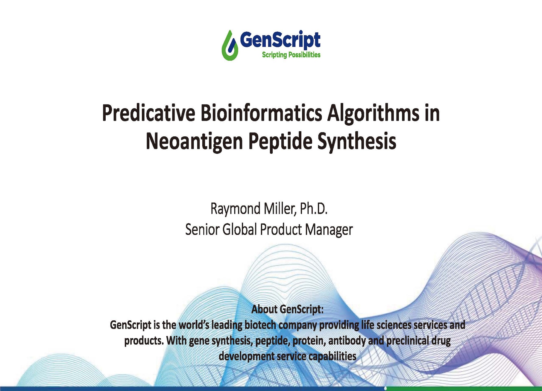 Predicative Bioinformatics Algorithms in Neoantigen Peptide Synthesis