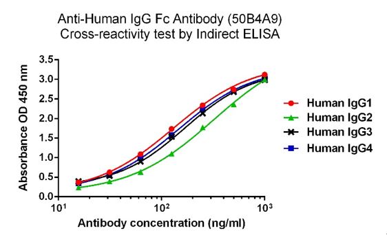 Mouse Anti-Human IgG Fc Antibody (50B4A9)[HRP], MAb
